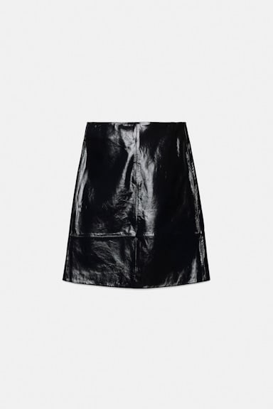 Dorothee Schumacher Patent leather skirt dark navy