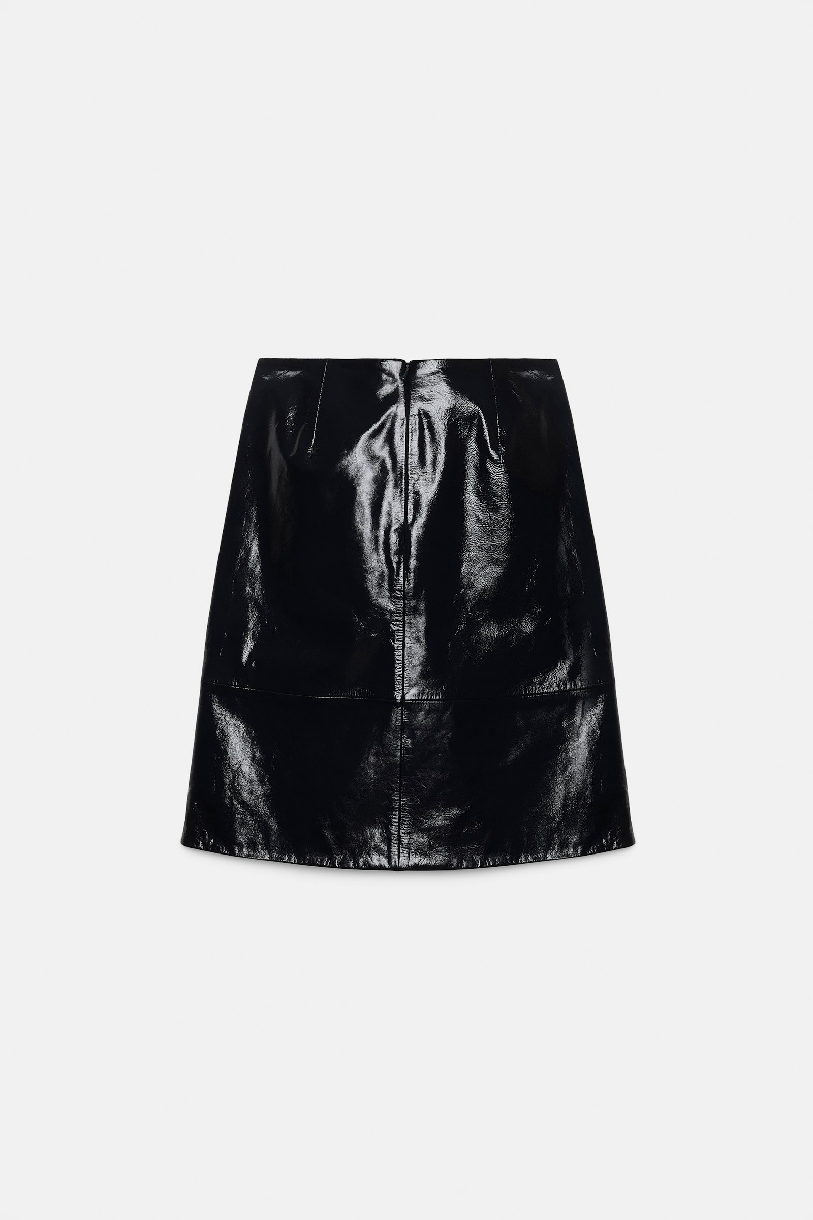 Dorothee Schumacher Rock aus Lackleder dark navy