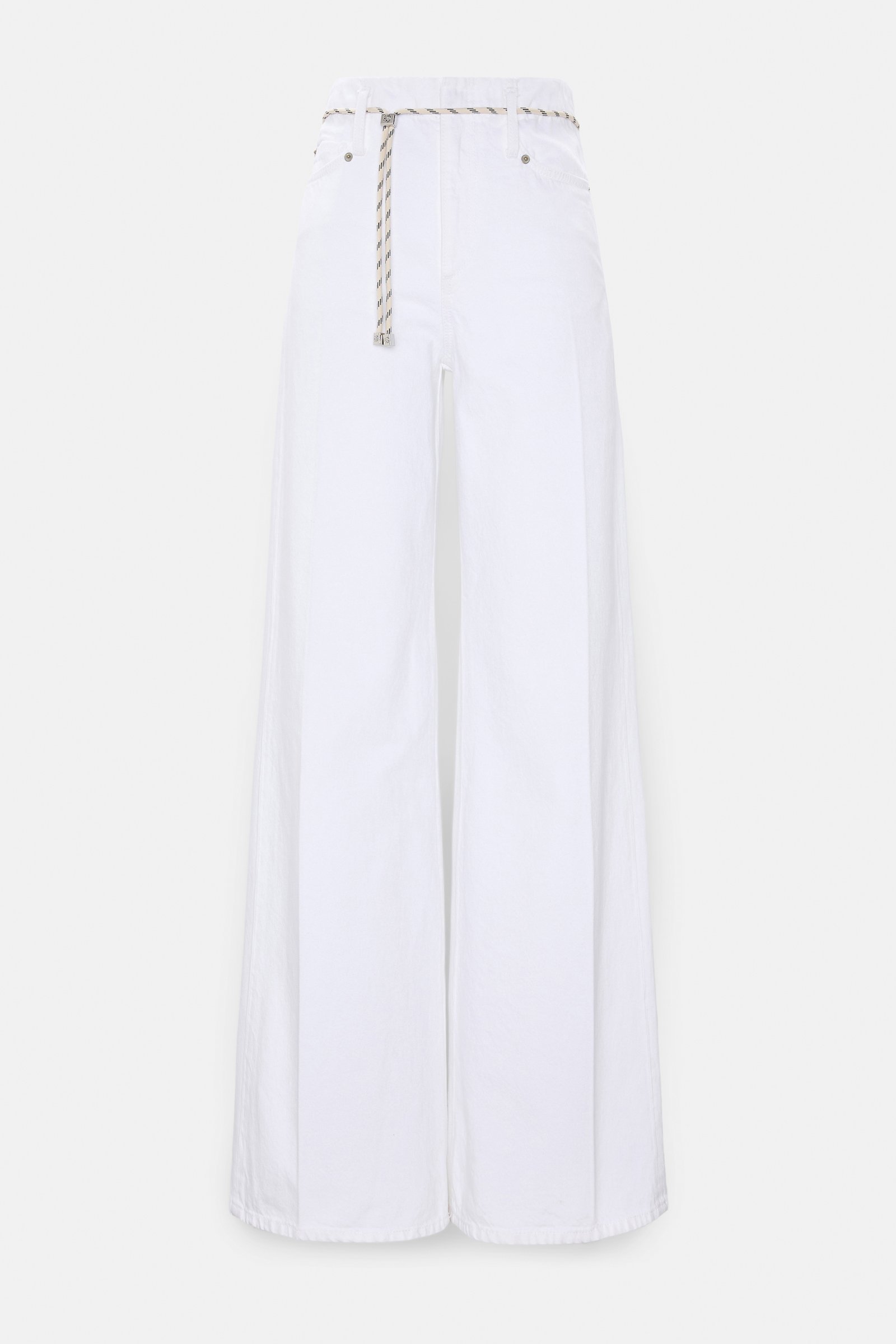 Dorothee Schumacher XL wide leg jeans with belt pure white