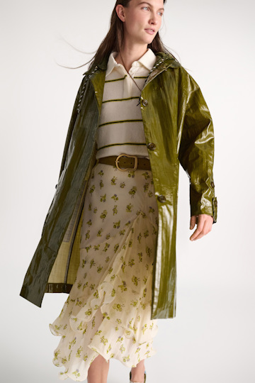 Dorothee Schumacher Patent coat seaweed
