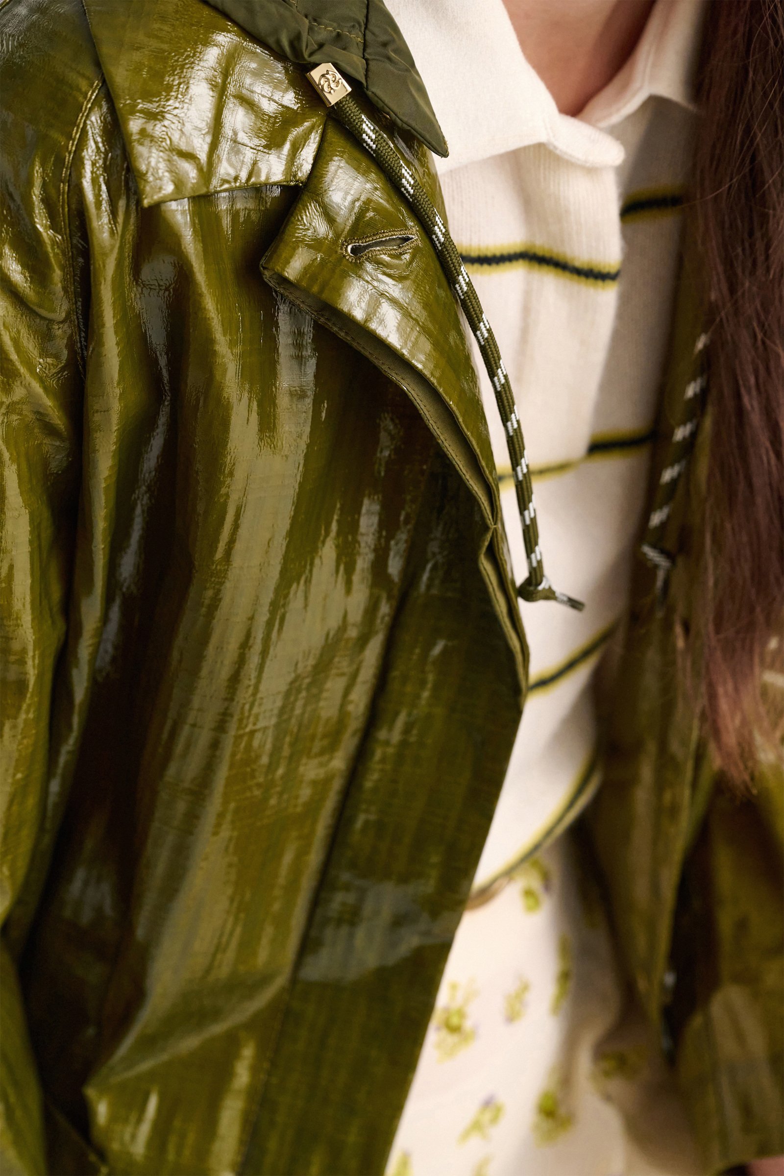 Dorothee Schumacher Patent coat seaweed