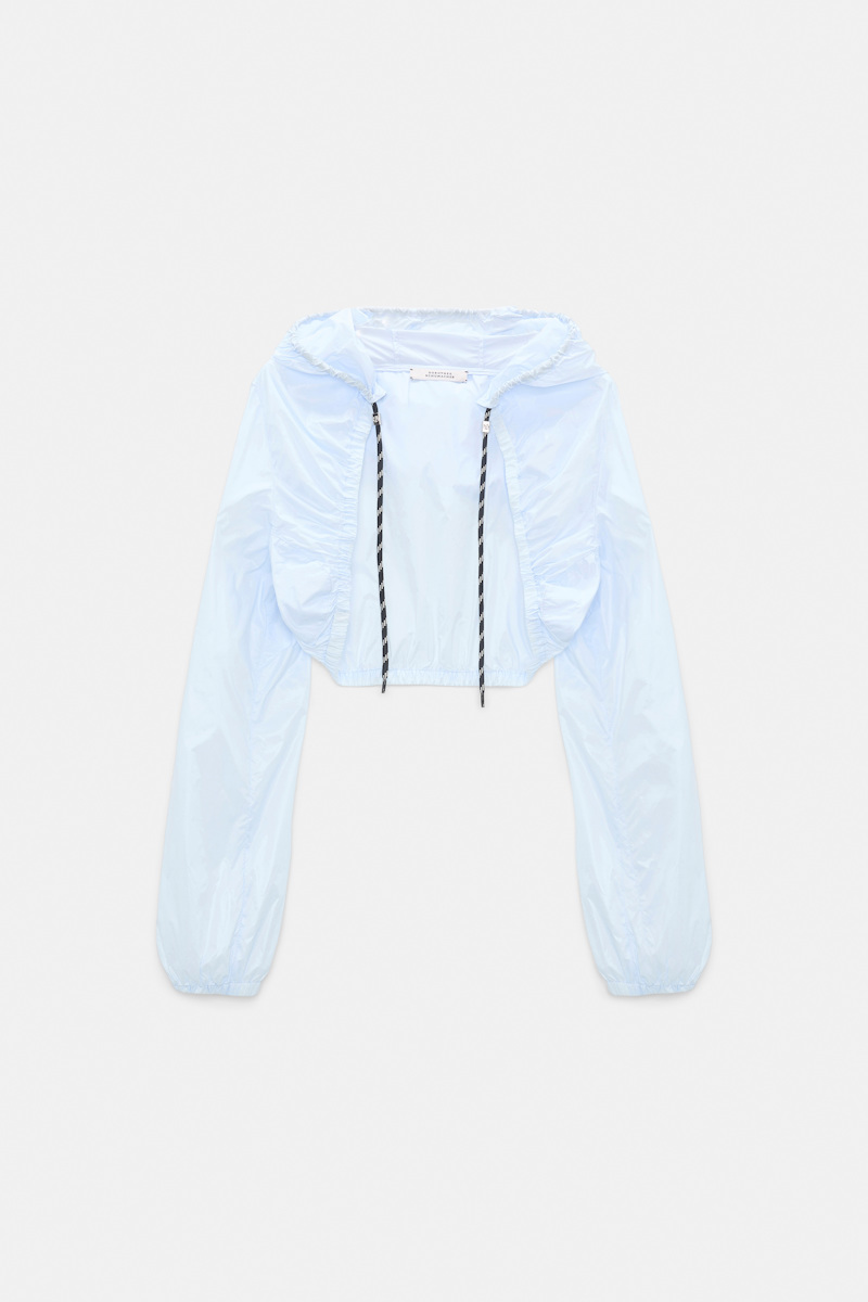 Dorothee Schumacher Women's Blue Hooded Shrug Small