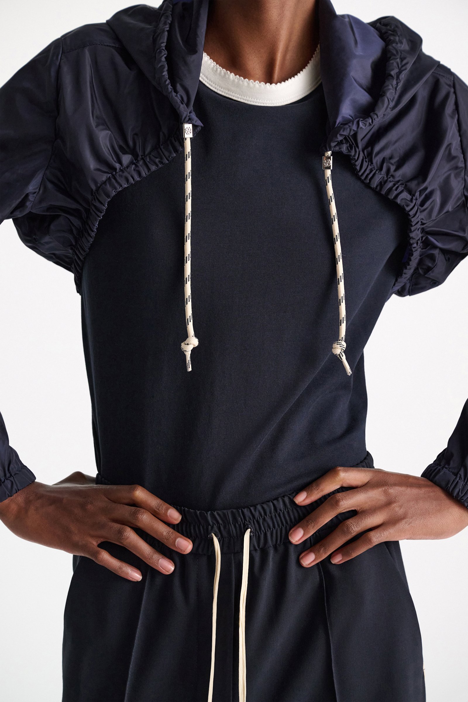 Dorothee Schumacher Hooded shrug dark navy