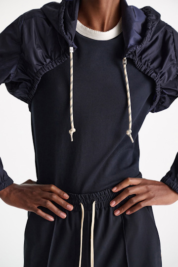 Dorothee Schumacher Hooded shrug dark navy