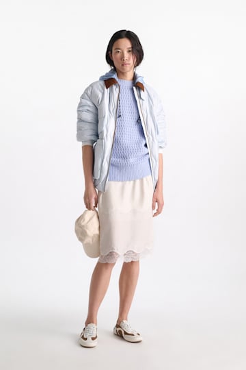 Dorothee Schumacher Double layer silk Habotai lingerie-style skirt camellia white