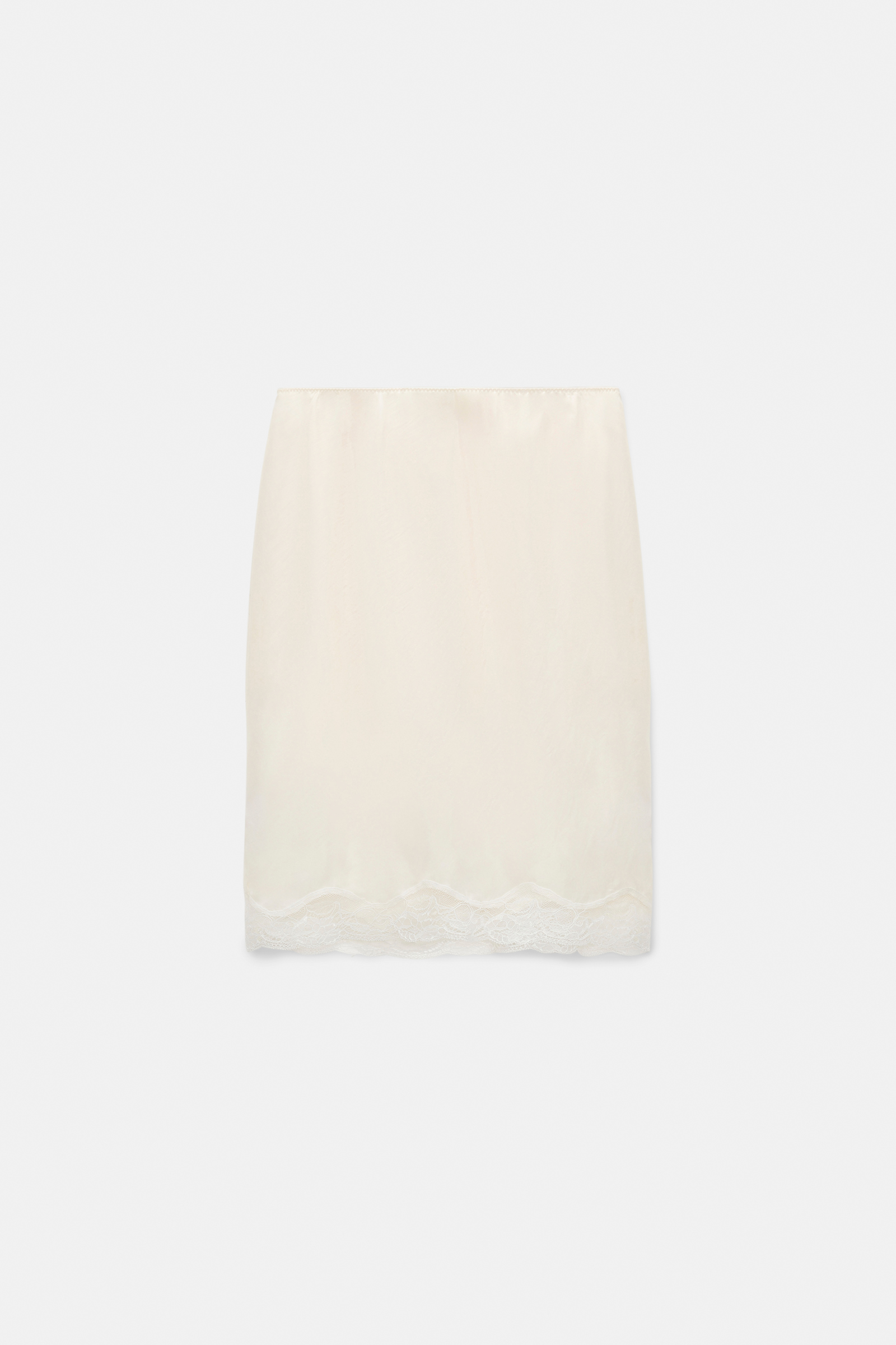 Dorothee Schumacher Double layer silk Habotai lingerie-style skirt camellia white