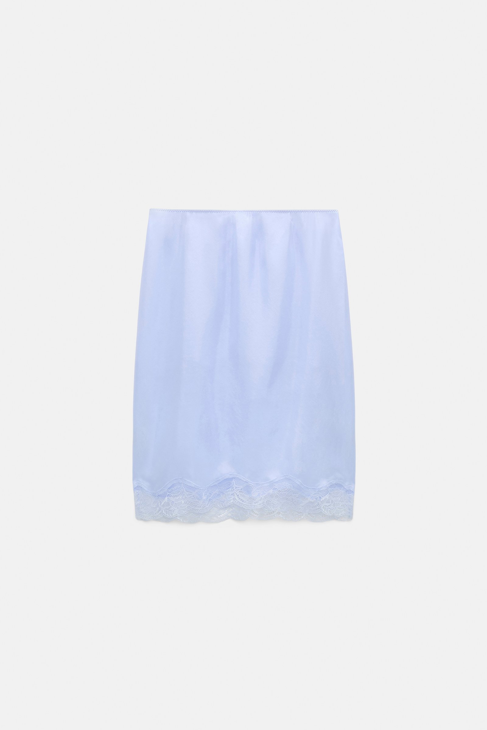 Dorothee Schumacher Double layer silk Habotai lingerie-style skirt icy sky