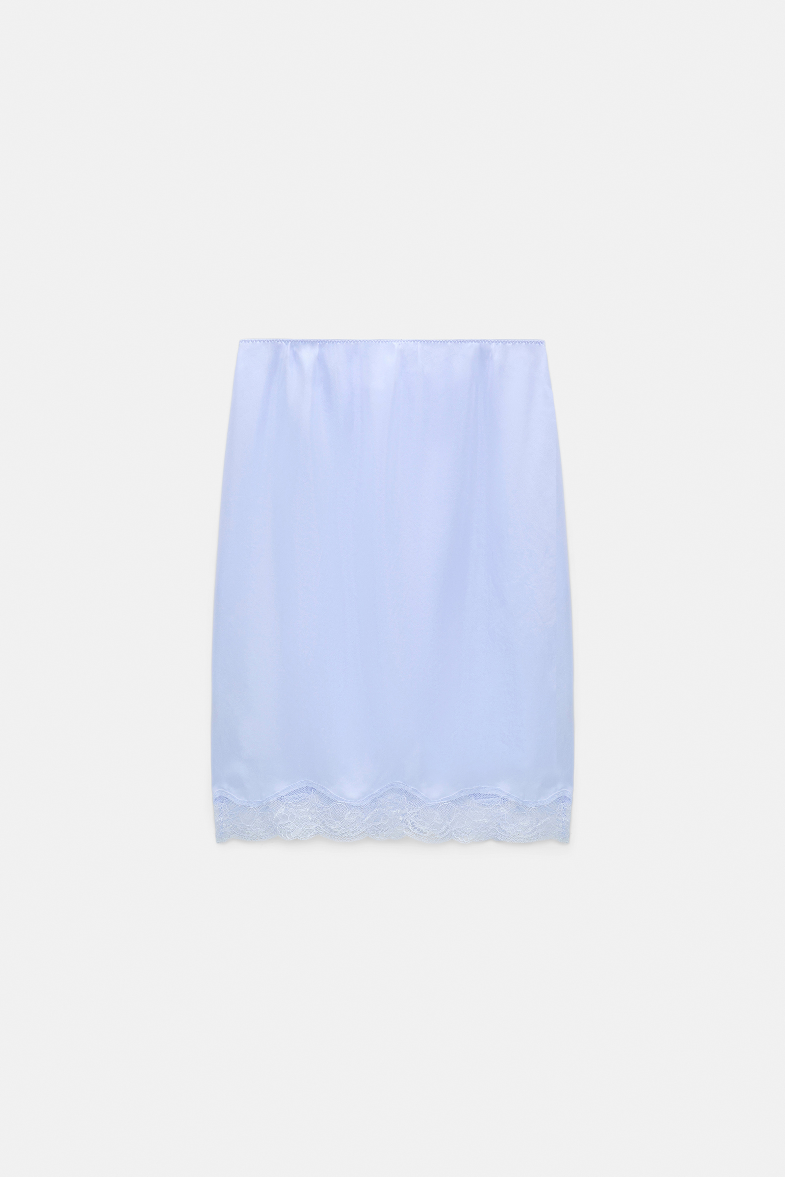 Dorothee Schumacher Double layer silk Habotai lingerie-style skirt icy sky