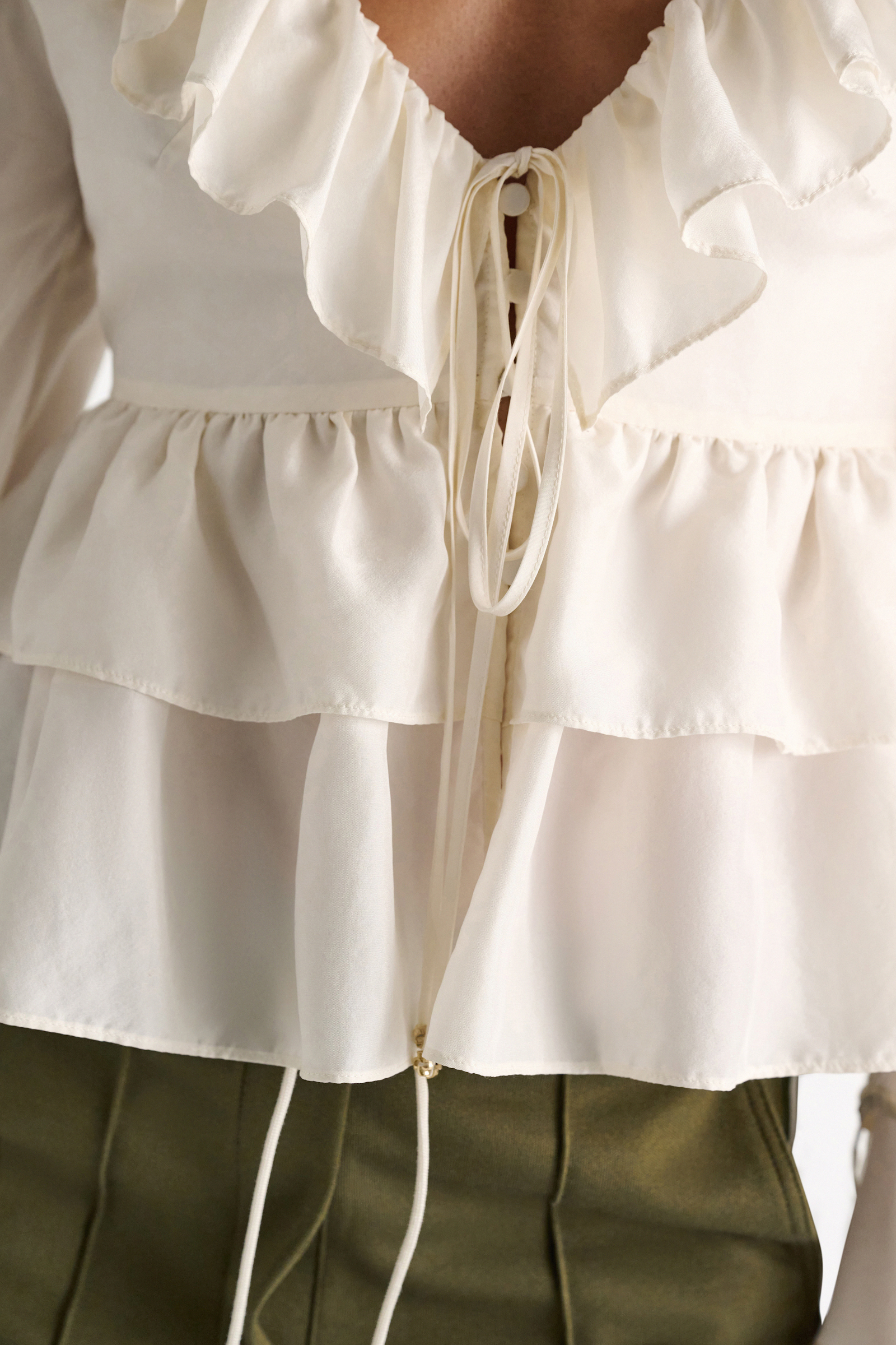 Dorothee Schumacher Tunic-style blouse in Habotai silk camellia white