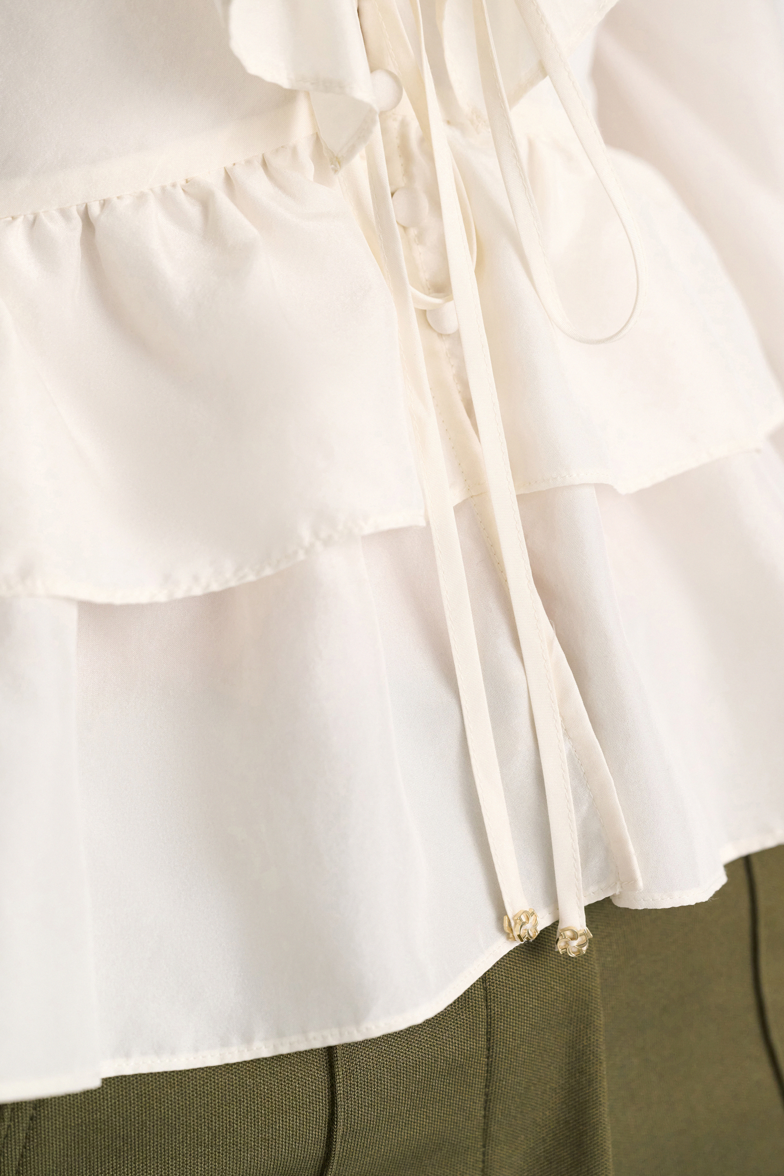 Dorothee Schumacher Tunic-style blouse in Habotai silk camellia white