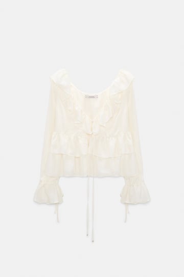 Dorothee Schumacher Tunic-style blouse in Habotai silk camellia white