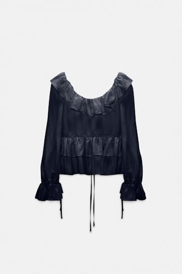 Dorothee Schumacher Bluse aus Seiden-Habotai dark navy