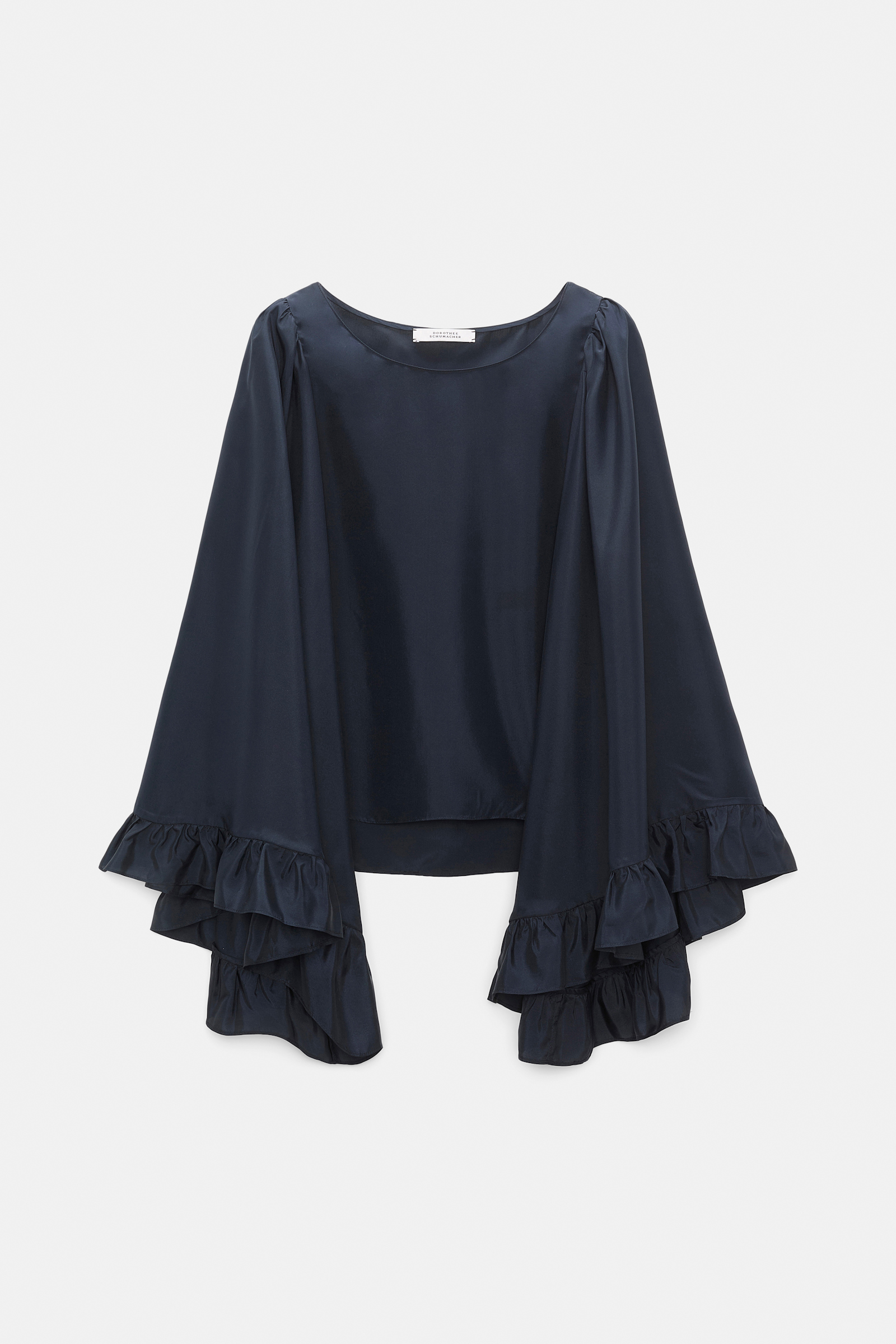 Dorothee Schumacher T-Blouse aus Seiden-Habotai dark navy