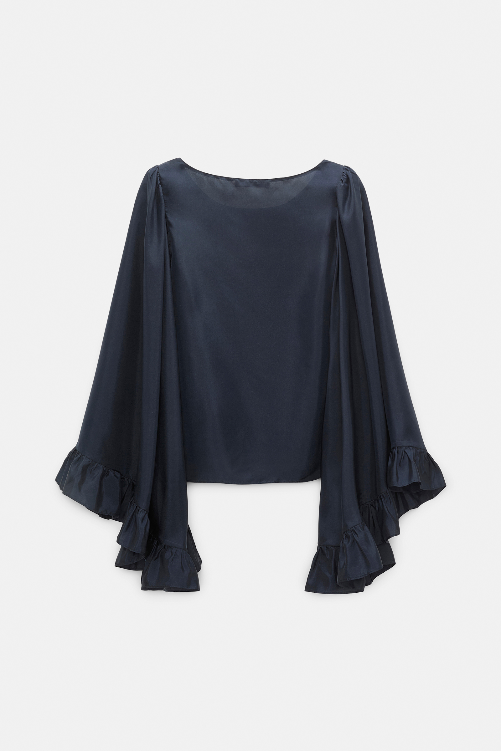 Dorothee Schumacher T-Blouse aus Seiden-Habotai dark navy