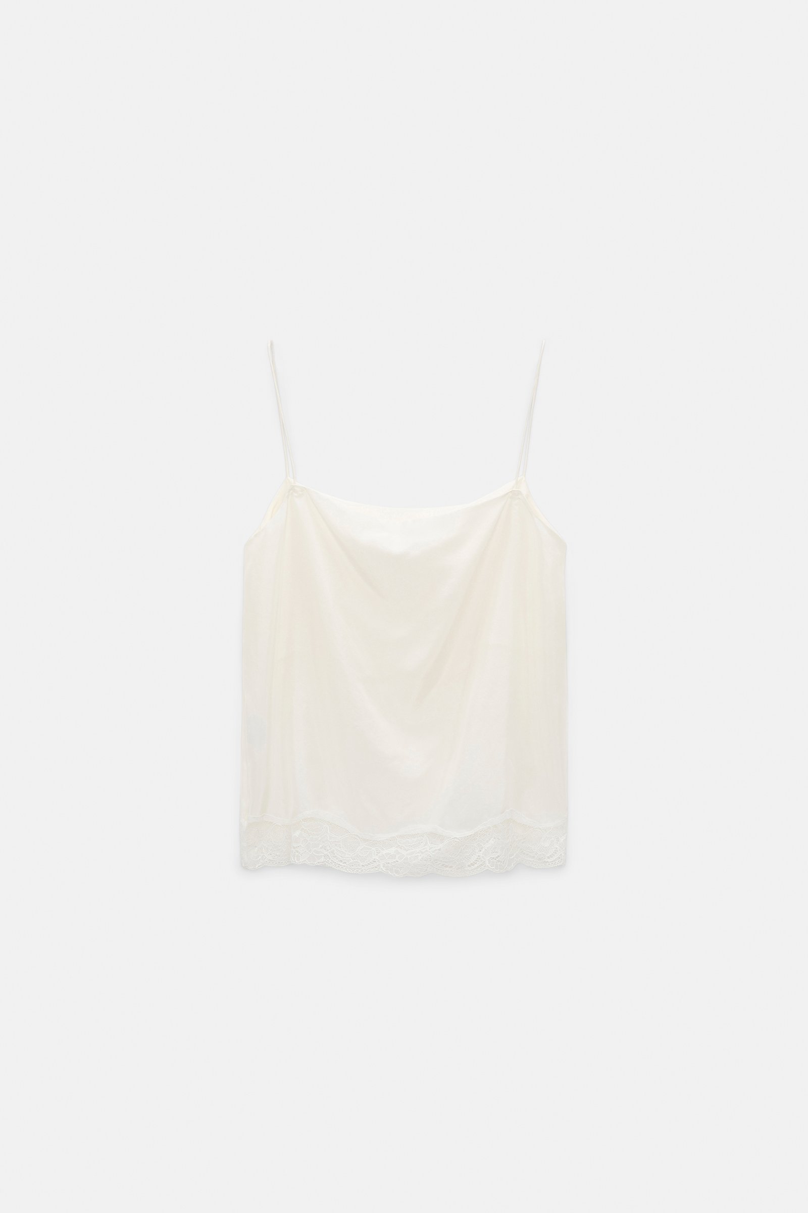 Dorothee Schumacher Double layer lingerie-style camisole in Habotai silk camellia white