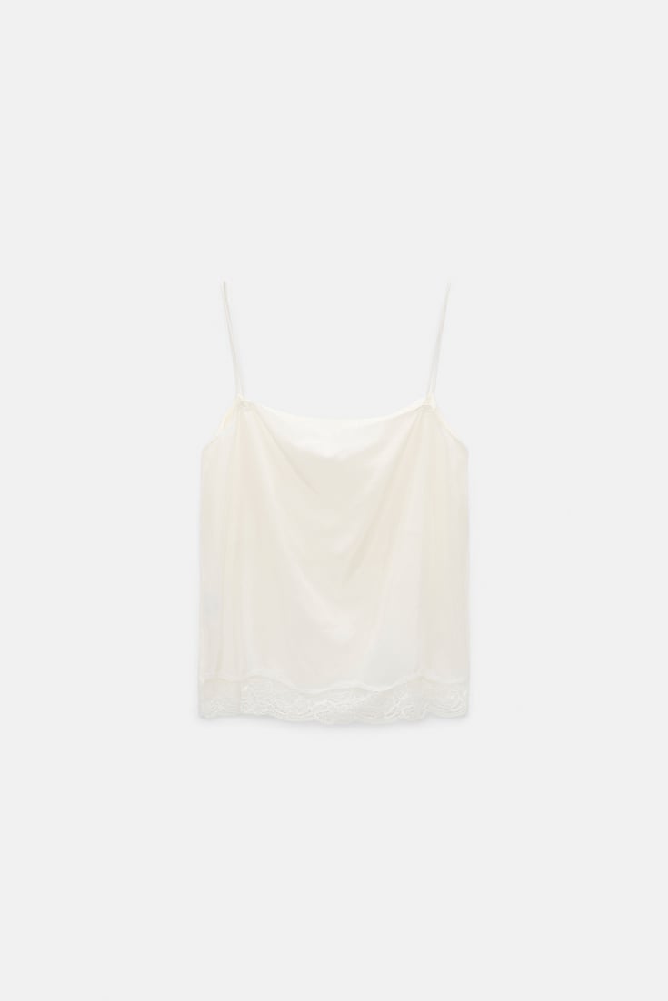 Dorothee Schumacher Double layer lingerie-style camisole in Habotai silk camellia white