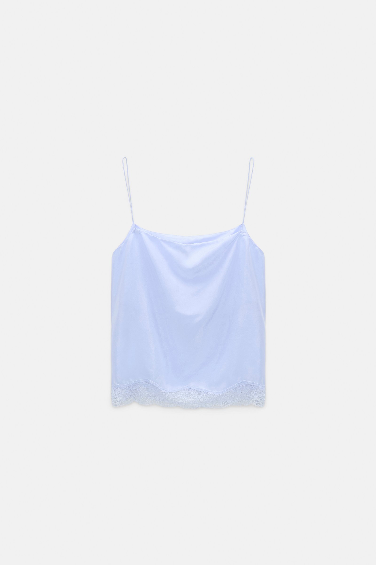 Dorothee Schumacher Double layer lingerie-style camisole in Habotai silk icy sky