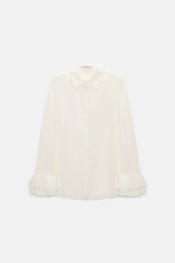 Dorothee Schumacher Hemdbluse aus Seiden-Habotai camellia white