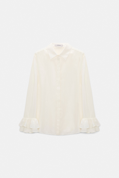 Dorothee Schumacher Habotai silk shirt camellia white