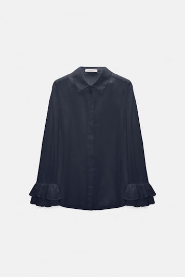 Dorothee Schumacher Hemdbluse aus Seiden-Habotai dark navy