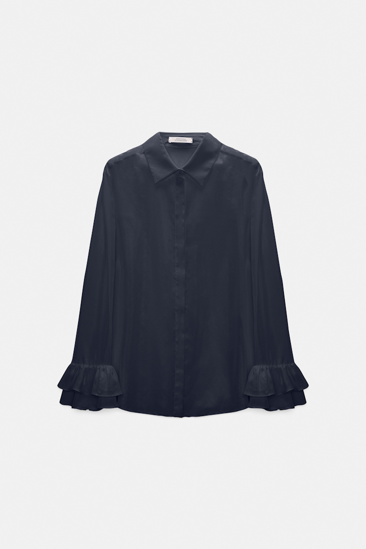 Dorothee Schumacher Hemdbluse aus Seiden-Habotai dark navy