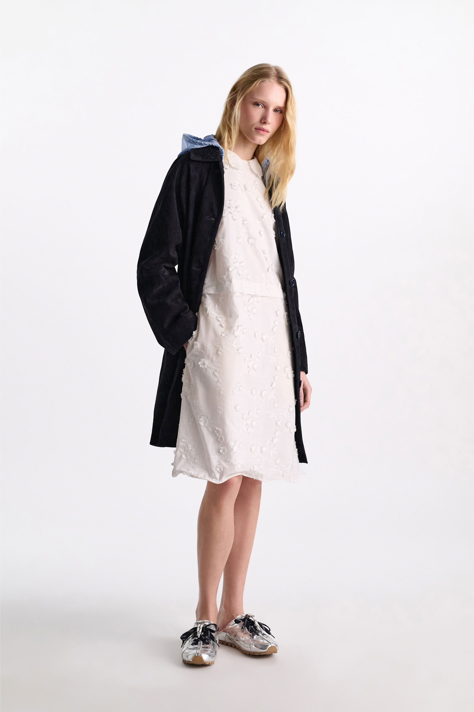 Dorothee Schumacher Shift Dress aus Baumwoll-Fil-Coupé camellia white