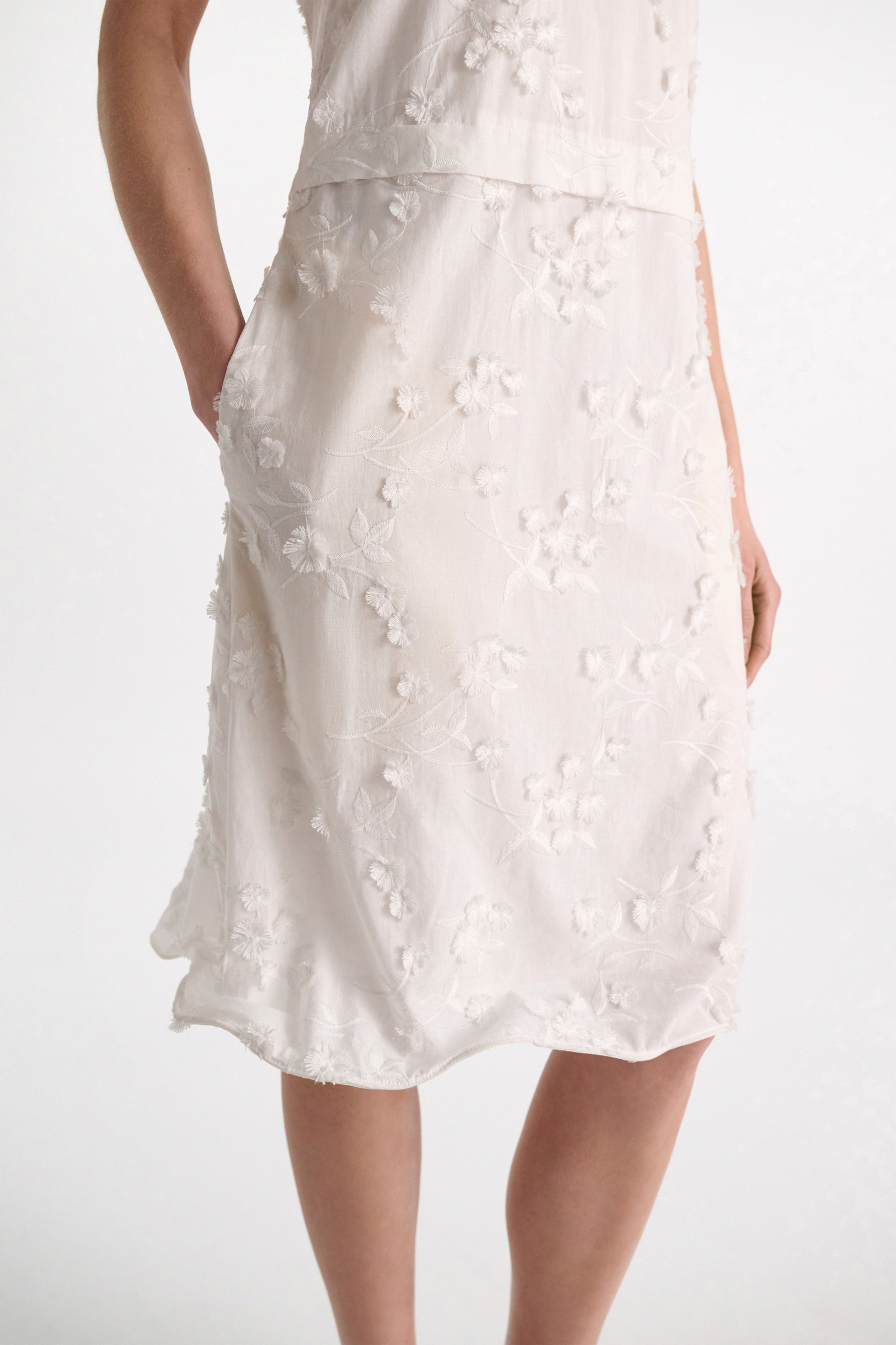 Dorothee Schumacher Shift Dress aus Baumwoll-Fil-Coupé camellia white