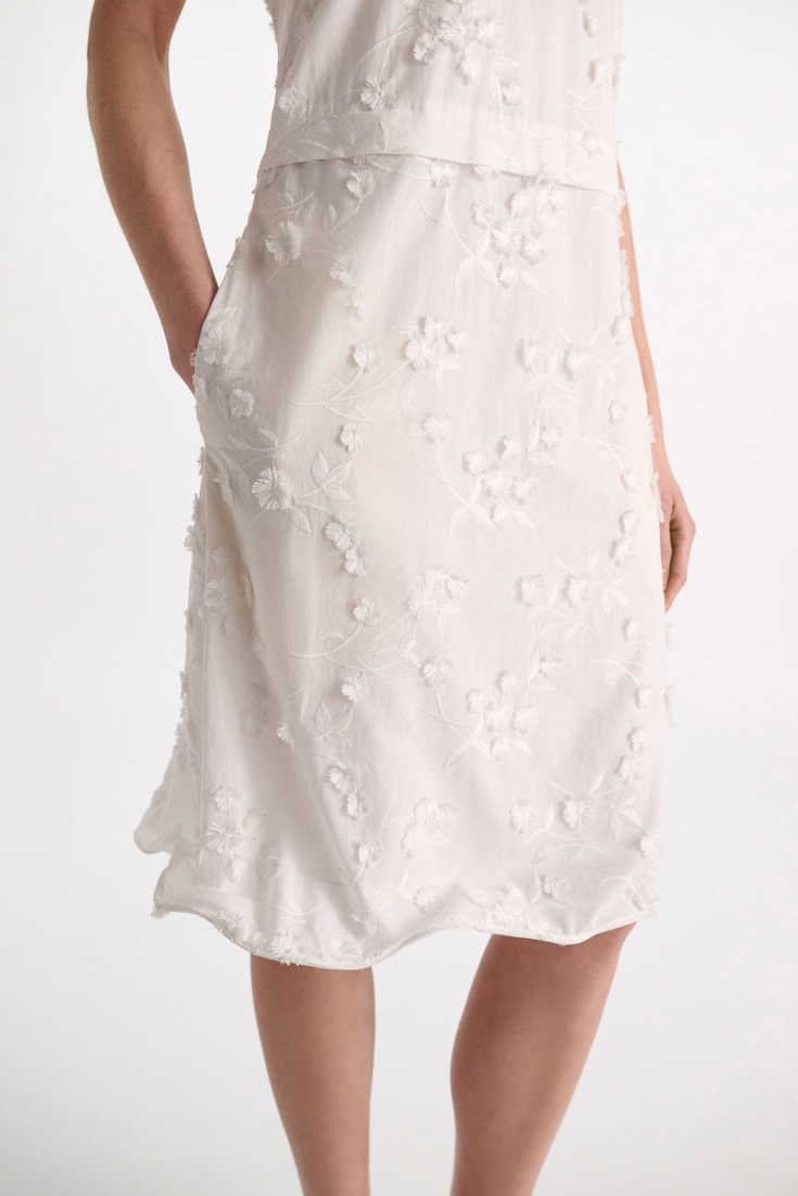 Dorothee Schumacher Shift Dress aus Baumwoll-Fil-Coupé camellia white