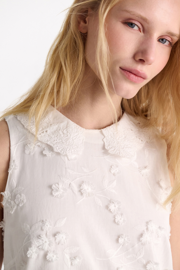 Dorothee Schumacher Shift Dress aus Baumwoll-Fil-Coupé camellia white