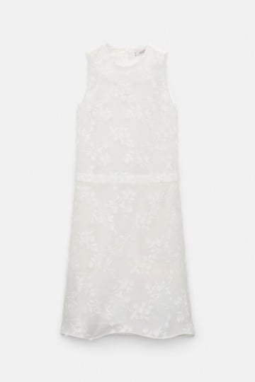 Dorothee Schumacher Shift Dress aus Baumwoll-Fil-Coupé camellia white