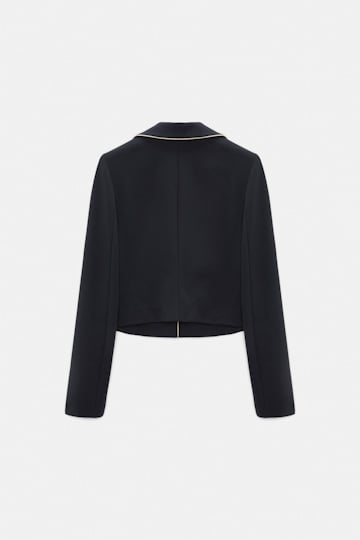 Dorothee Schumacher Cropped blazer in Punto Milano dark navy