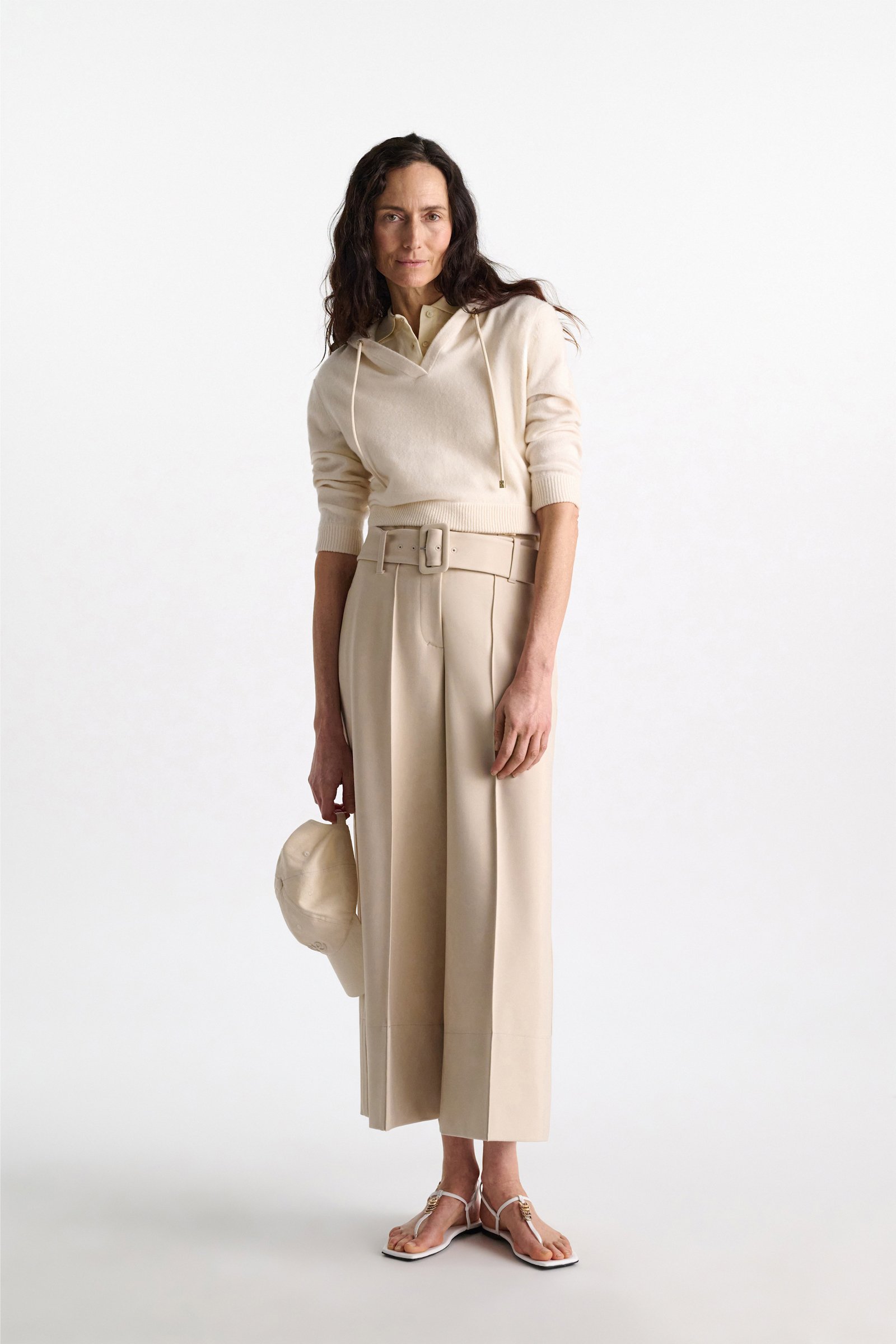 Dorothee Schumacher High-waisted culottes in Punto Milano soft sand