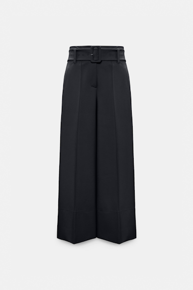 Dorothee Schumacher High-waisted culottes in Punto Milano dark navy