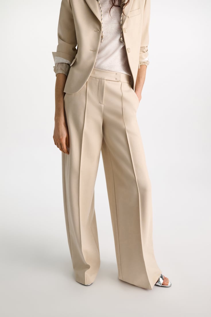 Dorothee Schumacher Wide leg pants in Punto Milano soft sand