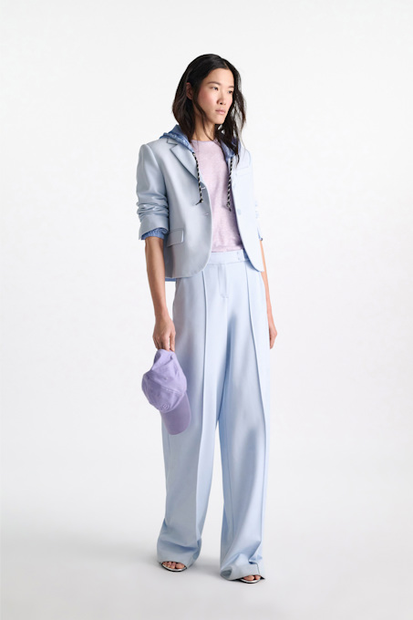 Wide leg pants in Punto Milano