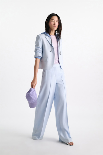 Dorothee Schumacher Hose mit weitem Bein aus Punto Milano ice sky