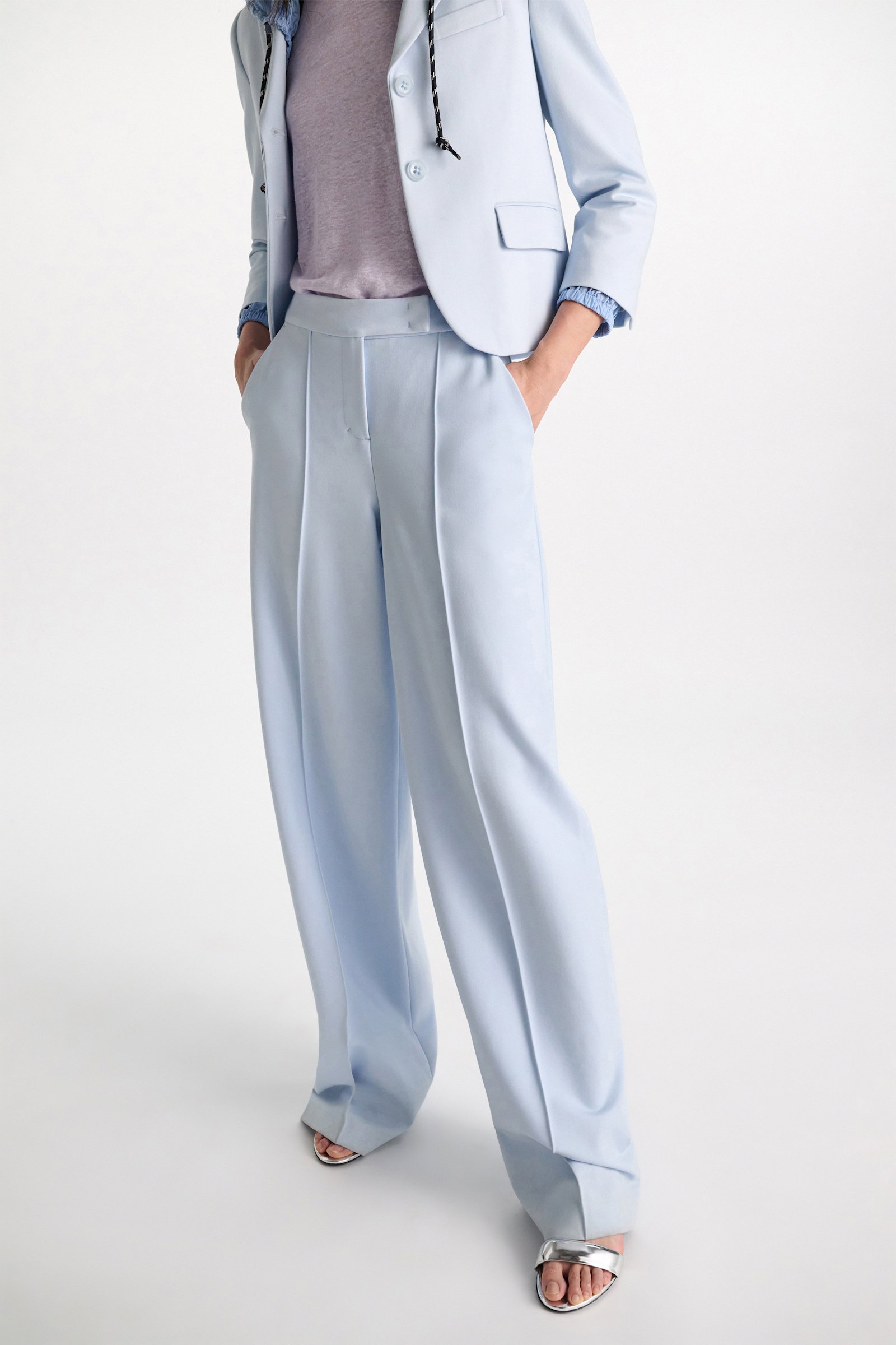 Dorothee Schumacher Wide leg pants in Punto Milano ice sky