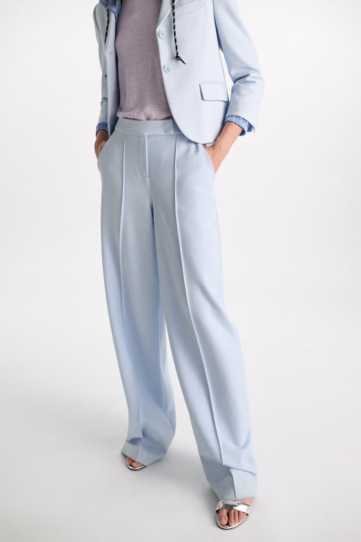 Dorothee Schumacher Wide leg pants in Punto Milano ice sky