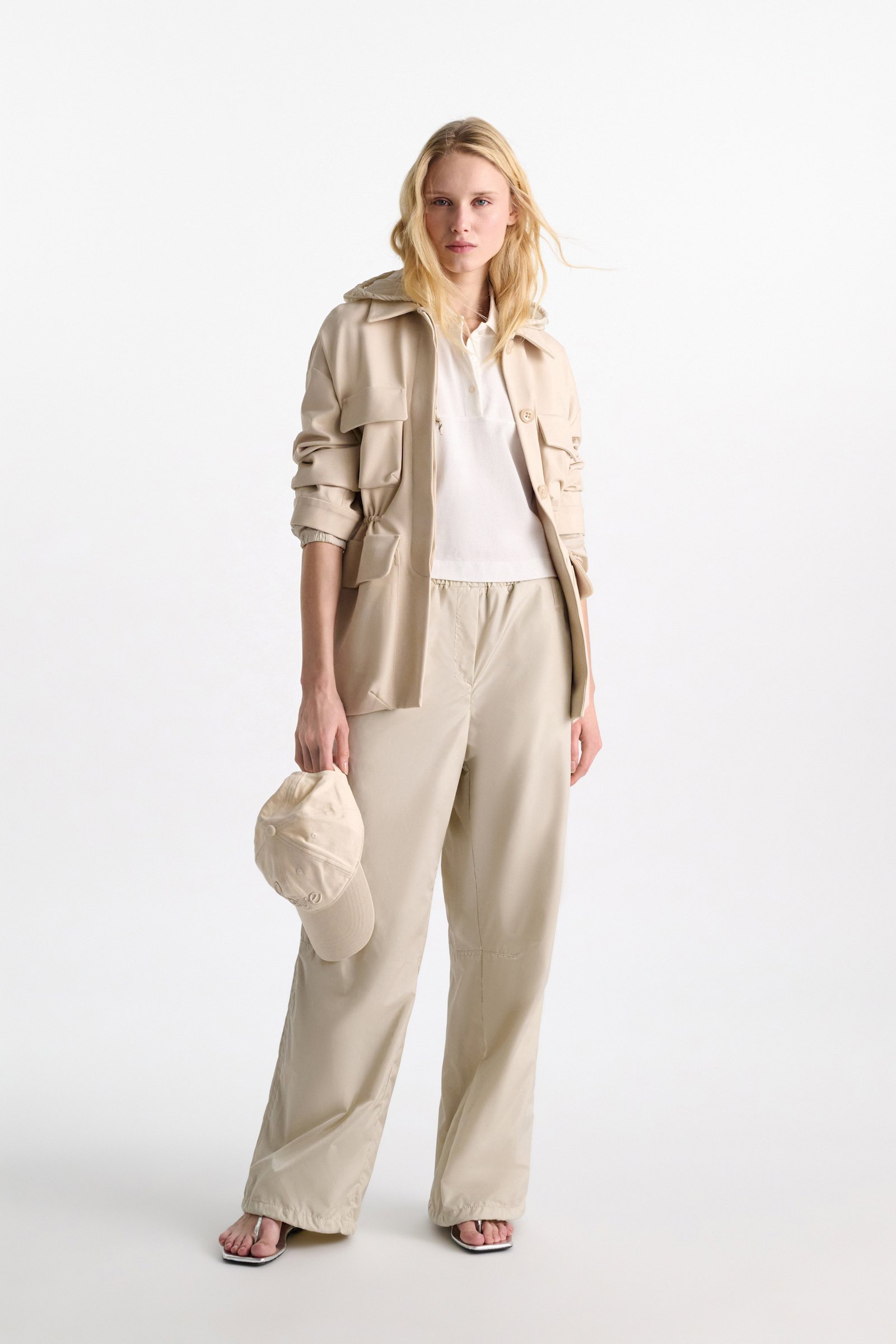 Dorothee Schumacher Field jacket in Punto Milano soft sand