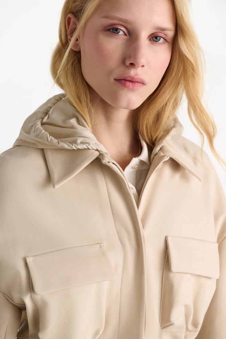 Dorothee Schumacher Field jacket in Punto Milano soft sand