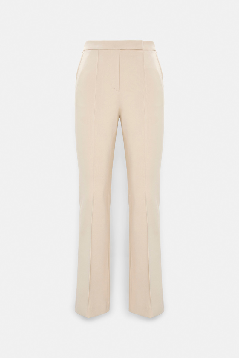 Dorothee Schumacher Women's Beige Cropped Flares In Punto Milano Xxl