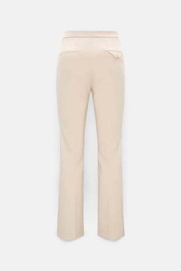 Dorothee Schumacher Cropped Pants mit ausgestelltem Bein aus Punto Milano soft sand