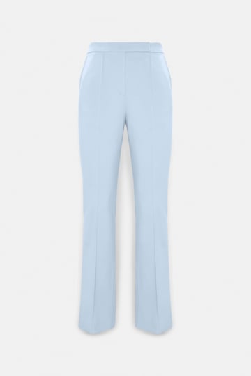 Dorothee Schumacher Cropped Pants mit ausgestelltem Bein aus Punto Milano ice sky
