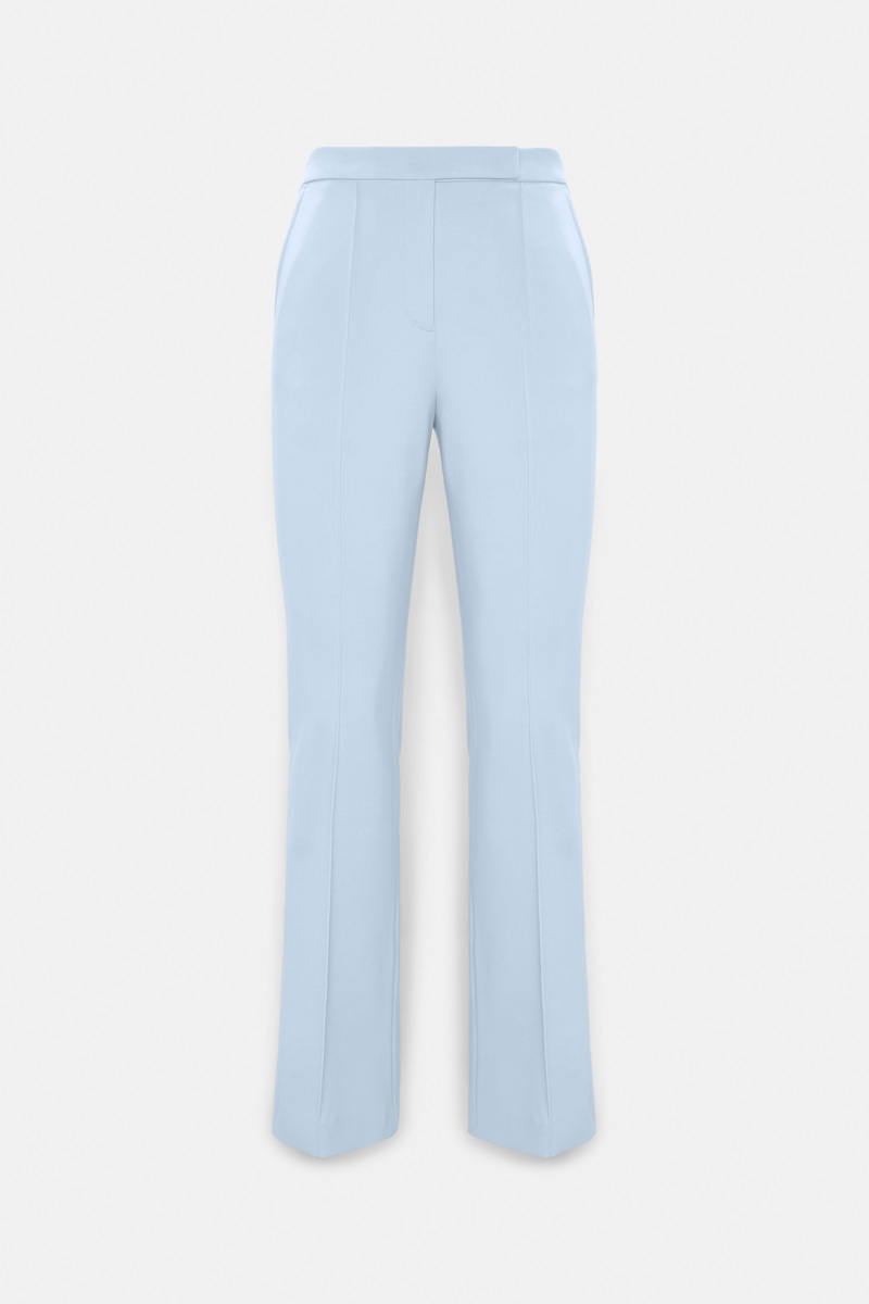 Dorothee Schumacher Women's Blue Cropped Flares In Punto Milano Xxl