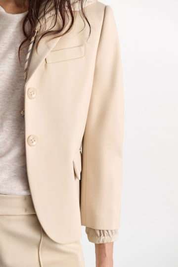 Dorothee Schumacher Cropped blazer in Punto Milano soft sand