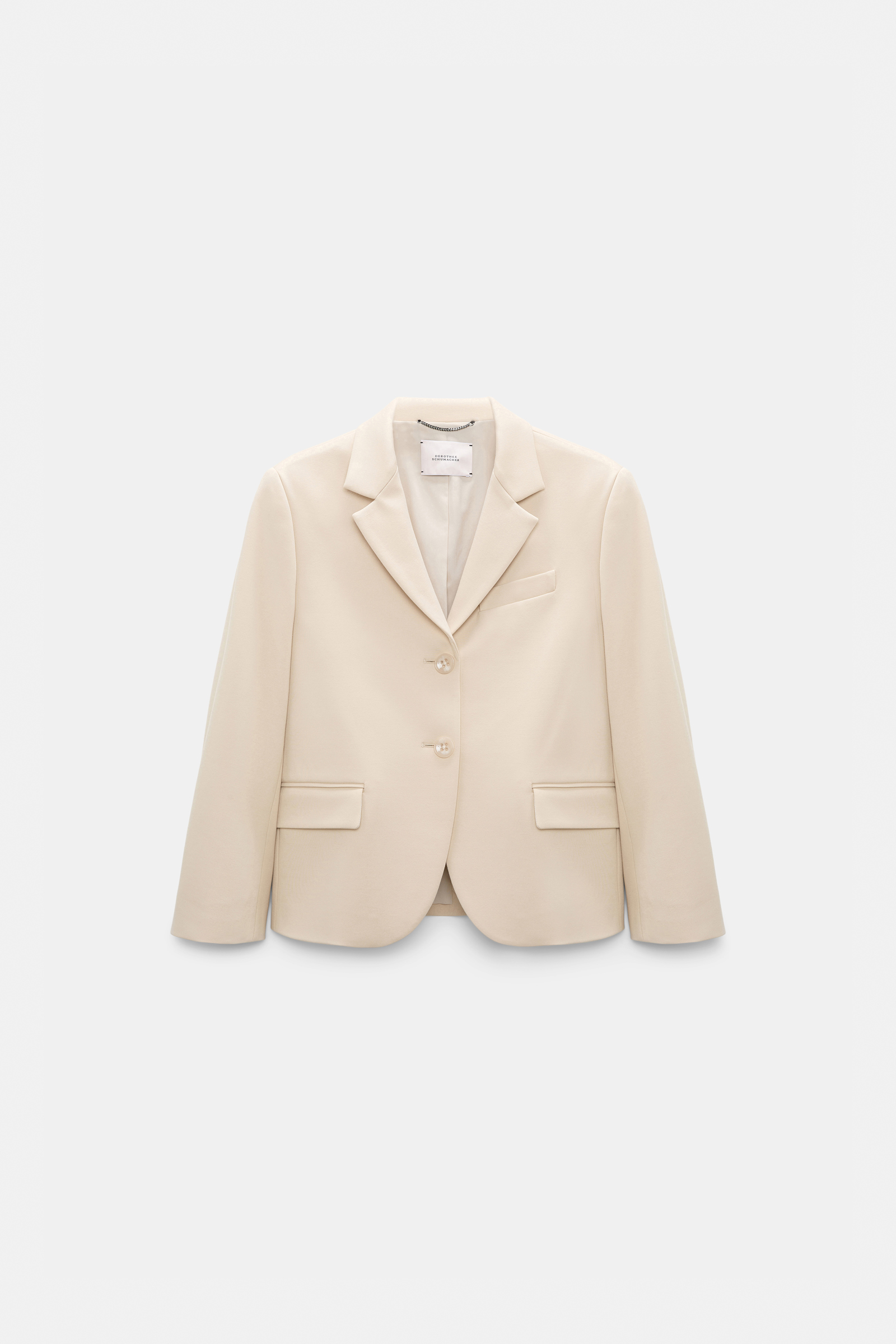 Dorothee Schumacher Cropped blazer in Punto Milano soft sand