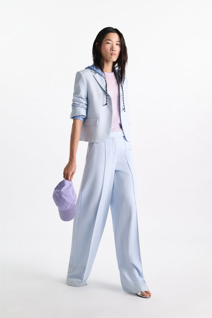 Dorothee Schumacher Cropped blazer in Punto Milano ice sky