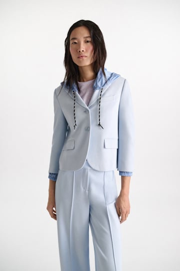 Dorothee Schumacher Cropped blazer in Punto Milano ice sky