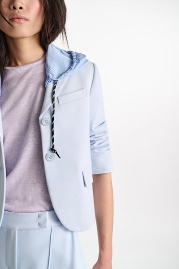 Dorothee Schumacher Cropped blazer in Punto Milano ice sky
