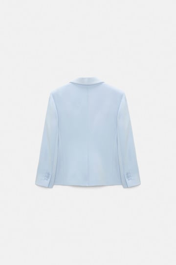 Dorothee Schumacher Cropped blazer in Punto Milano ice sky